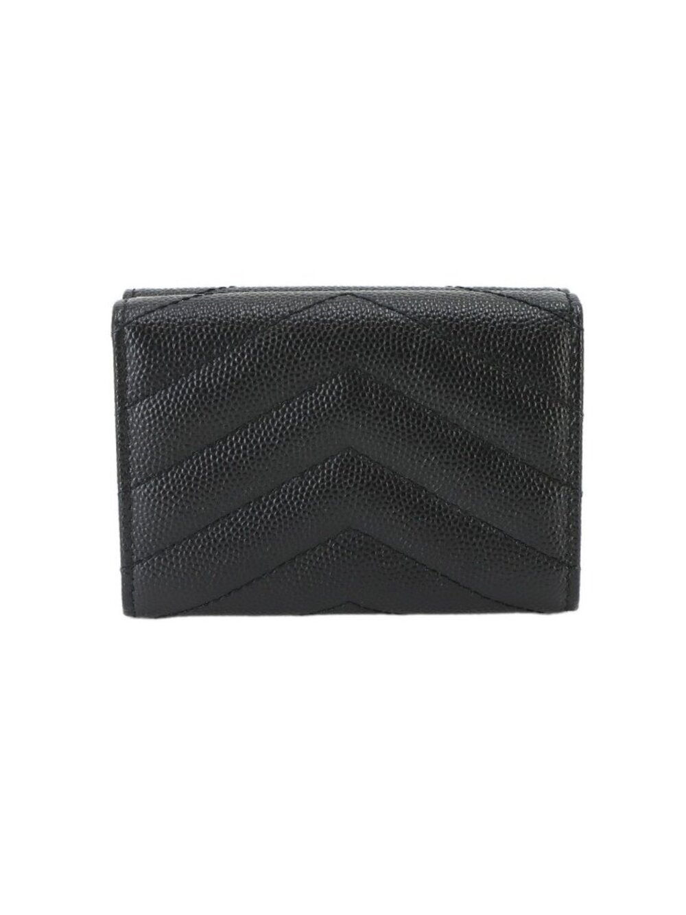 Saint Laurent Cassandra Origami Tiny Wallet Trifold Leather Black - Picture 2 of 8